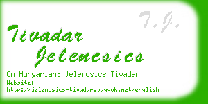 tivadar jelencsics business card